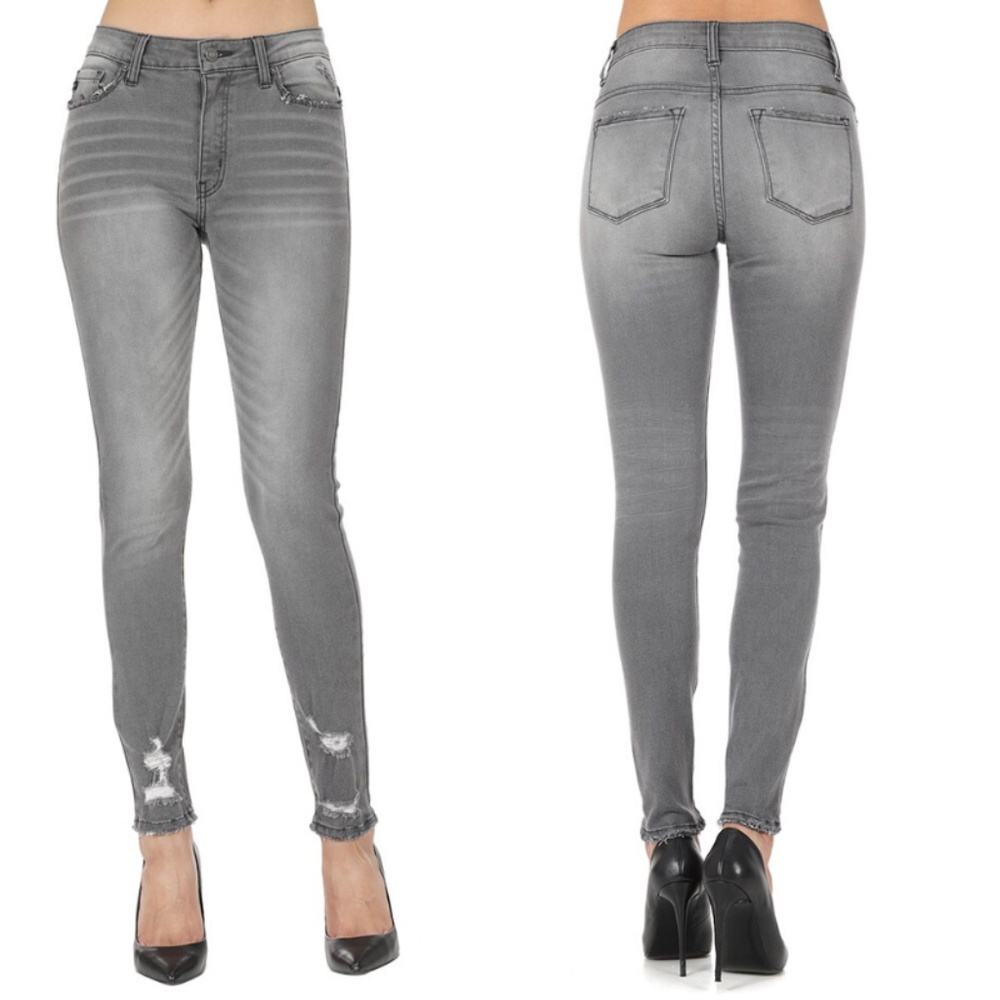NWT Kan Can Jeans Kami High Rise Grey Skinny